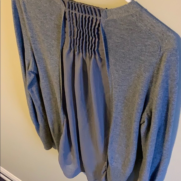 Vera Wang Cardigan Sweater with Sheer Panel - Picture 4 of 6